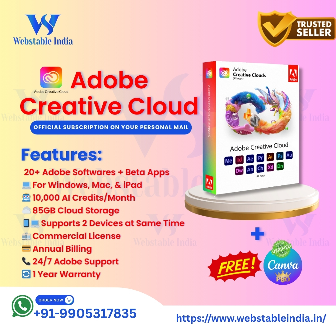 Adobe Creative Cloud Subscription for 1 Years